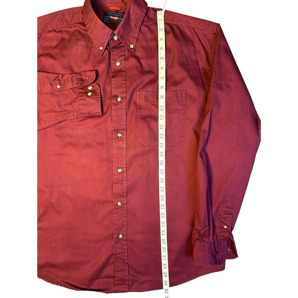 Wrangler Premium Quality Men's Button down Long Sleeve Western Shirt Size Large - Picture 3 of 6